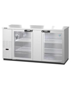 Hoshizaki BB69-G-S, Refrigerator, Two Section, Stainless Steel Back Bar Back Bar, Glass Doors