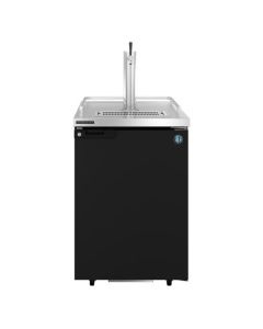 Hoshizaki DD24, Refrigerator, Single Section, Black Vinyl Back Bar Direct Draw, Solid Door