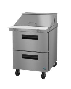 Hoshizaki SR27B-12MD2, Refrigerator, Single Section Mega Top Prep Table, Stainless Drawers