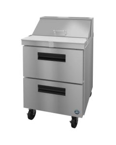 Hoshizaki SR27B-8D2, Refrigerator, Single Section Sandwich Prep Table, Stainless Drawers