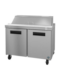 Hoshizaki SR48B-12, Refrigerator, Two Section Sandwich Prep Table, Stainless Doors