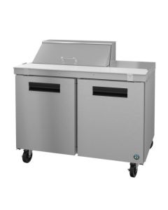 Hoshizaki SR48B-8, Refrigerator, Two Section Sandwich Prep Table, Stainless Doors