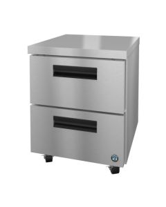 Hoshizaki UF27B-D2, Freezer, Single Section Undercounter, Stainless Drawers