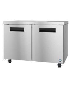 Hoshizaki UF48B, Freezer, Two Section Undercounter, Stainless Doors