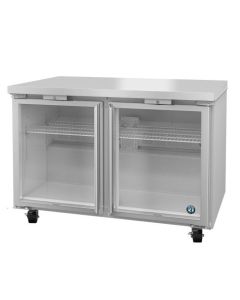 Hoshizaki UR48B-GLP01, Refrigerator, Two Section Undercounter, Full Glass Door