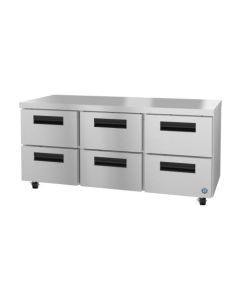 Hoshizaki UR72B-D6, Refrigerator, Three Section Undercounter, Stainless Drawers
