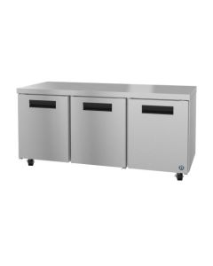 Hoshizaki UR72B, Refrigerator, Three Section Undercounter, Stainless Doors