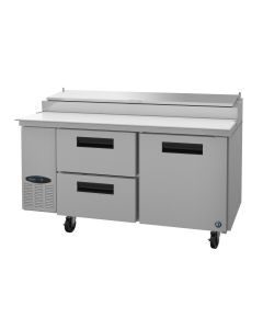 Hoshizaki CPT67-D2, Refrigerator, Two Section Pizza Prep Table, Drawer/Door Combo