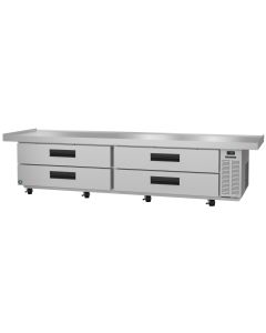 Hoshizaki CR110A, Refrigerator, Two Section Chef Base Prep Table, Stainless Drawers