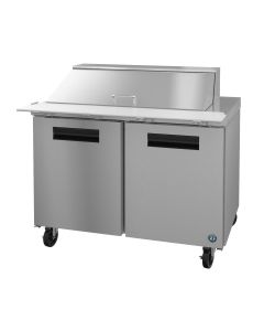 Hoshizaki CRMR48-18M, Refrigerator, Two Section Mega Top Prep Table, Stainless Doors