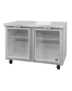 Hoshizaki CRMR48-GLP01, Refrigerator, Two Section Undercounter, Full Glass Doors