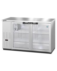 Hoshizaki BB59-G-S, Refrigerator, Two Section, Stainless Steel Back Bar Back Bar, Glass Doors