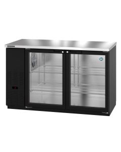 Hoshizaki HBB-2G-LD-59-S, Refrigerator, Two Section, Stainless Steel Back Bar, Solid Doors