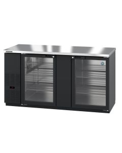 Hoshizaki HBB-3G-LD-69-S, Refrigerator, Two Section, Stainless Steel Back Bar, Glass Doors
