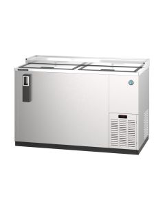 Hoshizaki HBB-4G-LD-95, Refrigerator, Three Section, Black Vinyl Back Bar, Glass Doors