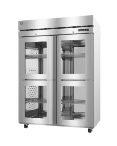 Hoshizaki HC2A-HGE-HGE Heated Cabinet, Two Section Pass-Through Upright, Half Glass Doors with Lock
