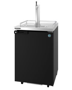Hoshizaki HDD-1-24 Refrigerator, Single Section, Black Vinyl Back Bar Direct Draw, Solid Door
