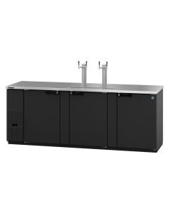 Hoshizaki HDD-4-95 Refrigerator, Three Section, Black Vinyl Back Bar Direct Draw, Solid Doors