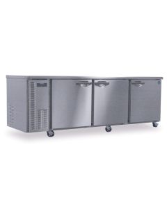 Hoshizaki HUR96A Refrigerator, Three Section Undercounter, Stainless Doors with Lock