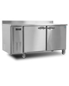 Hoshizaki HWF68A Freezer, Two Section Worktop, Stainless Doors with Lock