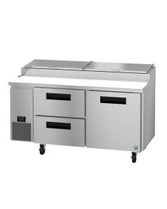 Hoshizaki PR67B-D2 Refrigerator, Two Section Pizza Prep Table, Drawer/Door Combo