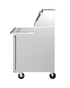 Hoshizaki PR67B-Z Refrigerator, Two Section Pizza Prep Table, Stainless Doors 