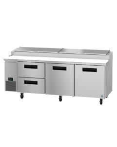 Hoshizaki PR93B-D2 Refrigerator, Three Section Pizza Prep Table, Drawer/Door Combo