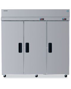 Hoshizaki RFH3-SSB Refrigerator and Freezer, Three Section Dual Temp Upright, Full Stainless Doors with Lock