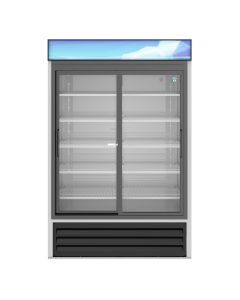 Hoshizaki RM-45-SD-HC, Refrigerator, Two Section Glass Door Merchandiser