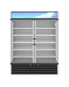 Hoshizaki RM-49-HC, Refrigerator, Two Section Glass Door Merchandiser