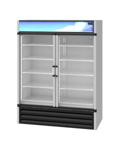 Hoshizaki RM-49, Refrigerator, Two Section Glass Door Merchandiser