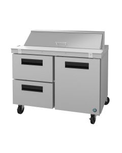 Hoshizaki SR48A-12D2, Refrigerator, Two Section Sandwich Prep Table, Drawer/Door Combo