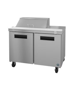 Hoshizaki SR48A-8, Refrigerator, Two Section Sandwich Prep Table, Stainless Doors