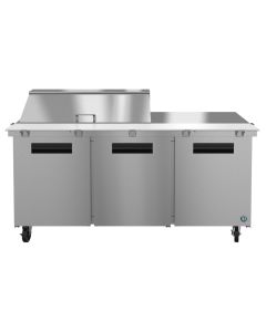 Hoshizaki SR72A-18M, Refrigerator, Three Section Mega Top Prep Table, Stainless Doors
