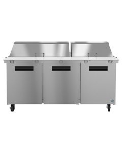 Hoshizaki SR72A-30M, Refrigerator, Three Section Mega Top Prep Table, Stainless Doors