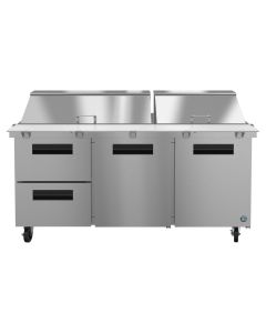Hoshizaki SR72A-30MD2, Refrigerator, Three Section Mega Top Prep Table, Drawer/Door Combo