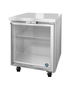 Hoshizaki UF27A-GLP01, Freezer, Single Section Undercounter, Full Glass Door