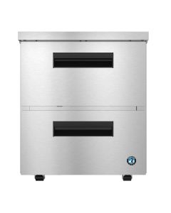 Hoshizaki UF27B-LPD2 Low Profile Freezer, Single Section Undercounter, Stainless Drawers