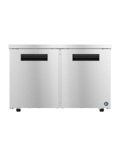 Hoshizaki UF48B-LP Low Profile Freezer, Two Section Undercounter, Stainless Doors