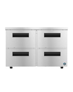 Hoshizaki UF48B-LPD4 Low Profile Freezer, Two Section Undercounter, Stainless Drawers