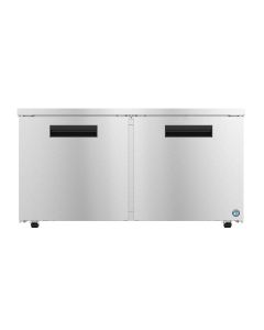 Hoshizaki UF60B-LP Low Profile Freezer, Two Section Undercounter, Stainless Doors