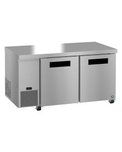 Hoshizaki ULF60B Side Mount Freezer, Two Section Undercounter, Stainless Doors