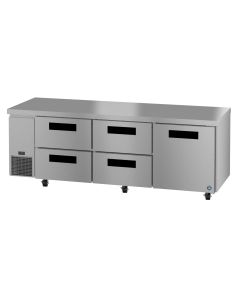 Hoshizaki ULR93B-D4 Side Mount Refrigerator, Three Section Undercounter, Drawer/Door Combo