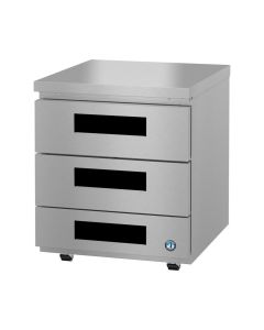 Hoshizaki UR27B-LPD3 Low Profile Refrigerator, Single Section Undercounter, Stainless Drawers