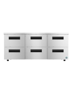 Hoshizaki UR72B-LPD6 Low Profile Refrigerator, Three Section Undercounter, Stainless Drawers