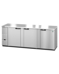 Hoshizaki BB95-S, Refrigerator, Three Section, Stainless Steel Back Bar Back Bar, Solid Doors