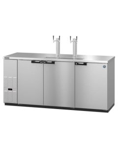 Hoshizaki DD80-S, Refrigerator, Three Section, Stainless Steel Back Bar Direct Draw, Solid Doors