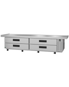 Hoshizaki CR110A, Refrigerator, Two Section Chef Base Prep Table, Stainless Drawers