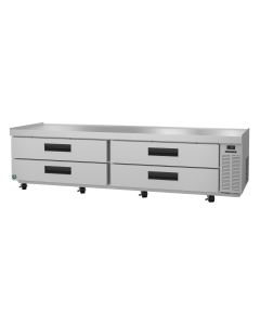 Hoshizaki CR98A, Refrigerator, Two Section Chef Base Prep Table, Stainless Drawers