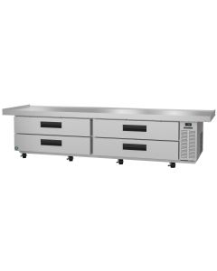 Hoshizaki CRES110, Refrigerator, Two Section Equipment Stand Prep Table, Stainless Drawers